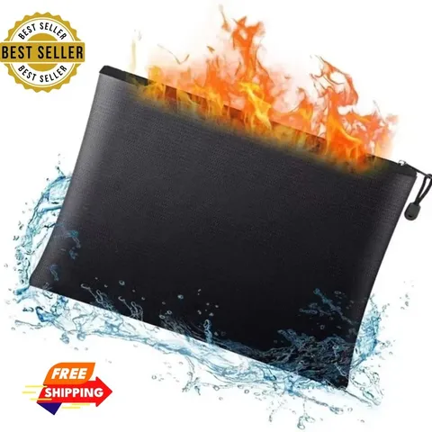 2000℉ Fire Proof money Bag  Fireproof Document Pouch Waterproof  Safe Cash  US
