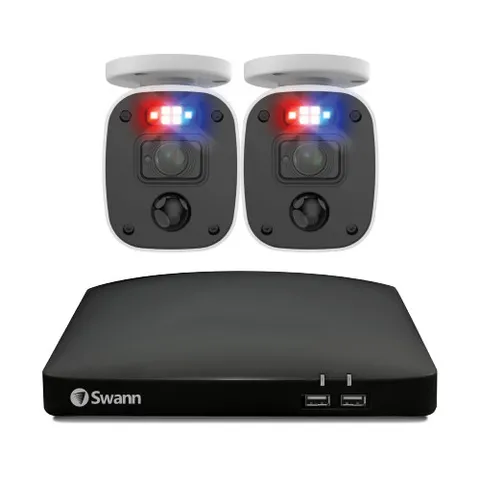 Swann 4680 4 Channel DVR 1TB 2x 1080MQB Audio Camera CCTV Enforcer Kit 446802MQB