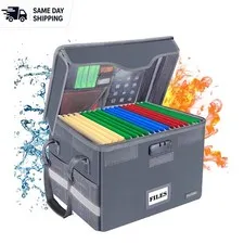 Secure Fireproof File Box - Lockable & Durable for Legal and Letter Size Folders