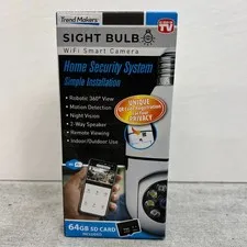 Trend Makers Sight Bulb WiFi Smart Camera White With 2 Way 128GB SD Card