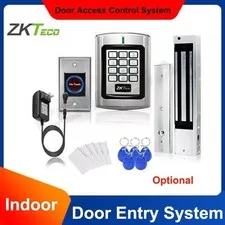 KiT Door Access Control System Zkteco Magnetic Lock, Access ID Card Password