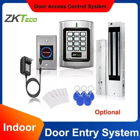 KiT Door Access Control System Zkteco Magnetic Lock, Access ID Card Password