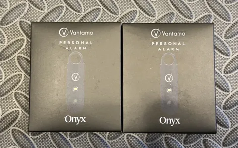 2 QTY Vantamo Personal Alarm Key Chain Onyx (Black)