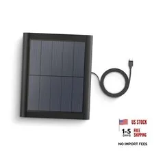 Solar Panel (2nd Generation), 4W for Outdoor Cam Plus, Outdoor 1 Solar Black
