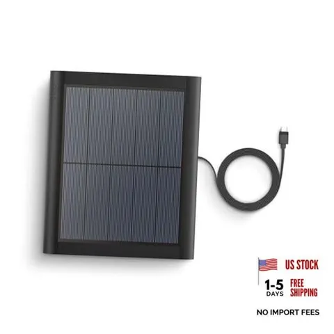 Solar Panel (2nd Generation), 4W for Outdoor Cam Plus, Outdoor 1 Solar Black