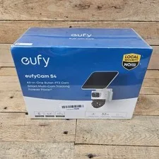 eufy eufyCam S4 4K Wireless Outdoor Security Camera PTZ Solar Powered 32GB NEW
