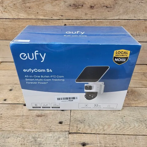 eufy eufyCam S4 4K Wireless Outdoor Security Camera PTZ Solar Powered 32GB NEW
