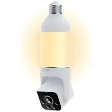 Smart Light Bulb Security Camera with Color Night Vision