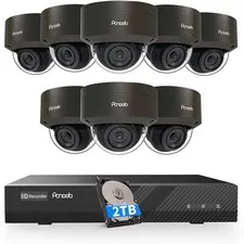 PANOOB Security Camera System PoE, 8PCS 5MP With 8CH NVR 2TB HDD New!!!