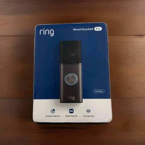 Ring Wired Doorbell Pro (3rd Gen) - 4K Retinal Vision 3D Motion Deep Silver NEW