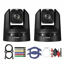2 x Canon CR-N100 4K NDI PTZ Camera with 20x Zoom + 2 x HDMI Cable + More Bundle