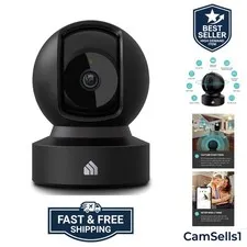 Kasa 1080p Indoor Pan/Tilt Wired Security Camera - Works as a Baby & Pet Moni...