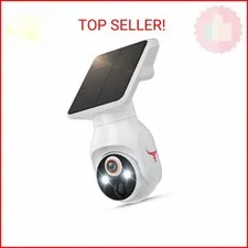 1080p Security Camera Wireless with Solar Panel, AI Human Detection, 2-Way Audio