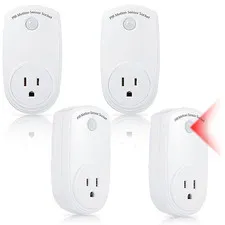 4 Pieces Motion Sensor Sockets Indoor Plug in Sensor Light Control Switch 120.