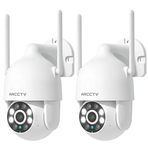 2 Pack Wireless 5G WiFi 2MP HD Security Camera System Smart Outdoor Night Vision