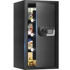 Waterproof Fireproof Large Home Safe 6.2 Cuft Digital Keypad Key Lock Secure