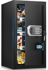 [23.6" Tall]Large Home Safe, 𝟒.𝟔 𝐂𝐮𝐟𝐭 Safe Box with Fireproof Waterproo...