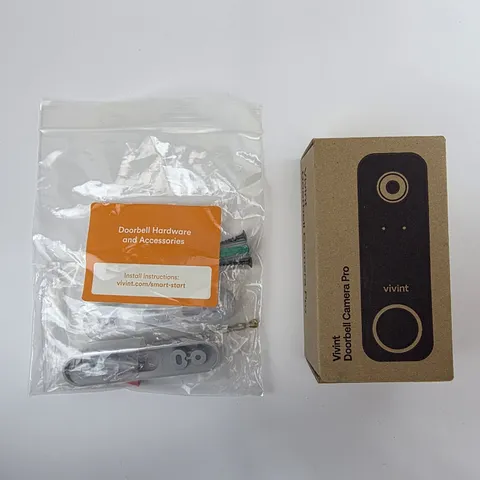 Vivint Smart Video Doorbell Camera Pro VS-DBC350-WHT w/ Hardware & Accessories