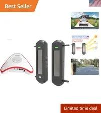 Solar Wireless Driveway Alarm System- 1/2 Mile Long Transmission Range- 300 F...