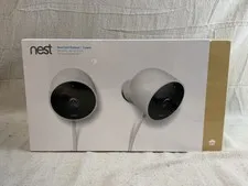 New Nest Cam Wired Outdoor 1st Generation A0033 NC2100ES 2-Pack NC2400ES (26C)