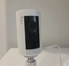 Ring Indoor Cam 5UM4E5 White HD Security Camera With Swivel Stand