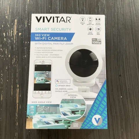 Vivitar 360 View WiFI Camera Motion Det 1080P App 2 Way Com Night Vision