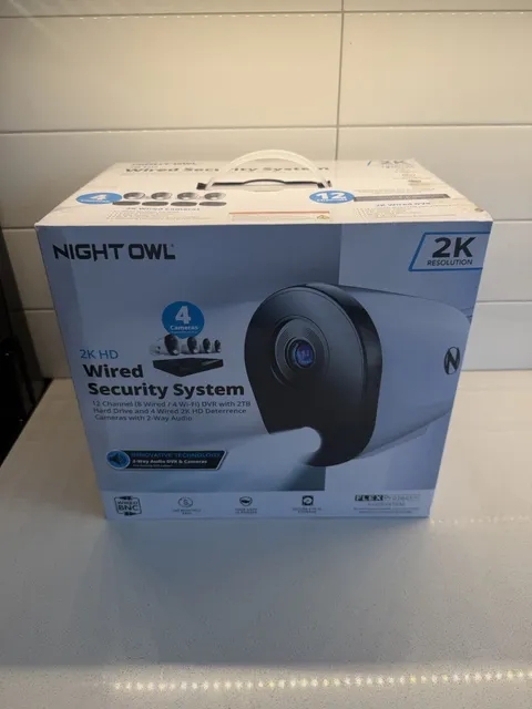 Night Owl 12-Channel 2K Wired DVR Security Camera System with 2 TB Hard Drive -