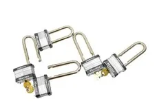 5pc Master Padlock Keyed Large Silver Steel Brass Commercial Long Shackle Lock