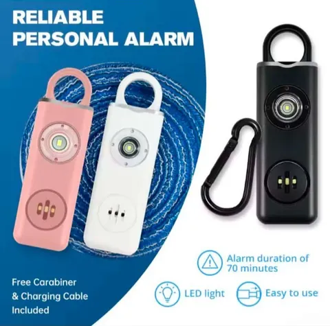 Personal Safety Siren 130dB Emergency Alarm LED Strobe Keychain AF2004