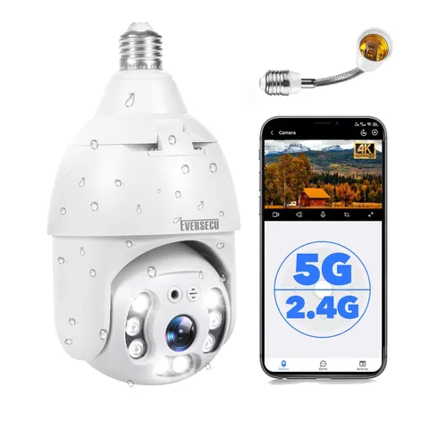 4K 8MP UHD Screw-in 4 Inch PTZ , Outdoor Waterproof, Wireless 2.4G&5Ghz WiFi,...