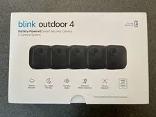 Blink Outdoor 4, 5-Pack Security Camera System Battery Powered 1080p HD. NEW