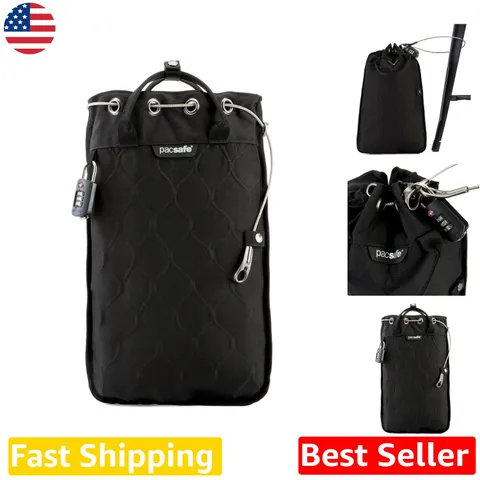 Travelsafe 5L Portable Safe Black - TSA Combo Lock, Cut-Resistant, Water-Resi...