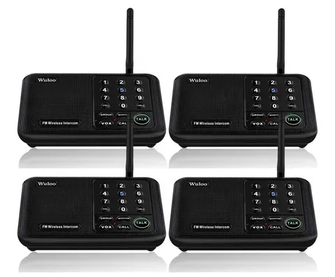 Wireless Intercom System for Home 5280 Feet Range 10 Channel 3 Code - 4 Pack