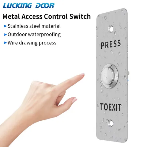 S403D-2 Door Exit Button Release Push Switch Stainless Steel Alloy exit button I