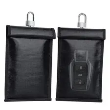 Faraday Key Fob Protector, 3.9” x 8” Large Fireproof & Water Resistant Faraday