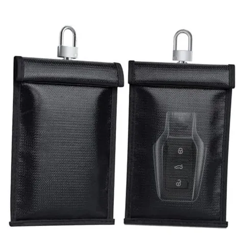 Faraday Key Fob Protector, 3.9” x 8” Large Fireproof & Water Resistant Faraday
