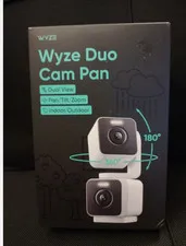 Wyze Duo Cam Pan Wired Dual Pan Tilt Color Night Vision Camera New Sealed