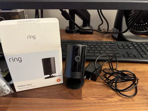 Ring Indoor Cam 1080p Wi-Fi IP Indoor Plug-In Camera, Black, Alexa