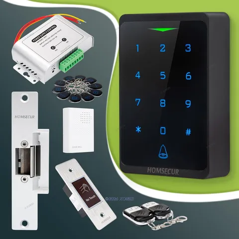 HOMSECUR IP66 APP WIFI RFID Access Control Set NO Strike Lock