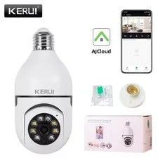KERUI 360° 1080P Light Bulb Camera Wi-Fi IR Night Smart Home Wireless Security