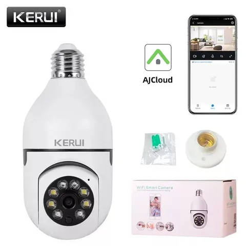 KERUI 360° 1080P Light Bulb Camera Wi-Fi IR Night Smart Home Wireless Security