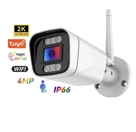 Tuya 2K 4MP Outdoor Wi-Fi IP Camera Dual-Band 2.4/5GHz IP66 Night Vision