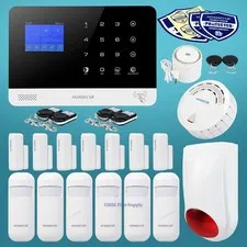 HOMSECUR Wireless WIFI 4G LCD Home Alarm System+6*PIR+Door Sensor