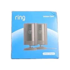 Ring Indoor Cam 2-Pack Plug-In HD Security Cameras Black NEW SEALED