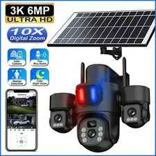 Solar Security Cameras Wireless Outdoor WiFi Night Vision 2-Way Surveillance Cam