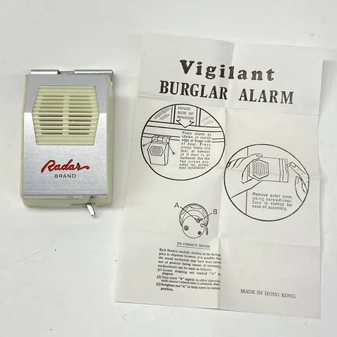 Vintage Tartan Vigilant Burglar Alarm Radar - NOS