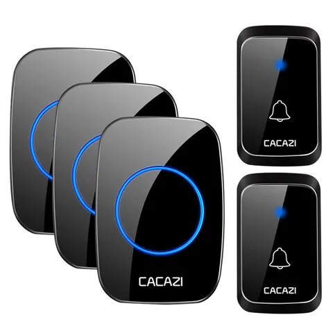CACAZI A06 Waterproof Wireless Doorbell Battery DC 300M Remote Control 36...