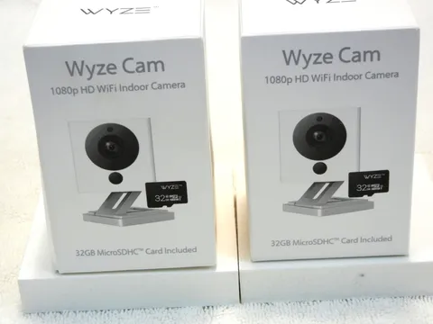 Pair of WYZE CAM v2 with WYZE 32GB MicroSCHD Cards - New