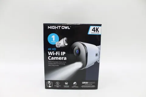 Night Owl Indoor/Outdoor Plug-In Wi-Fi 4K Security Camera, White - CAM-FWIP8L