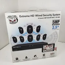 Night Owl Extreme HD 8 Channel 8 Camera 5MP Wired Security System 2TB DVR